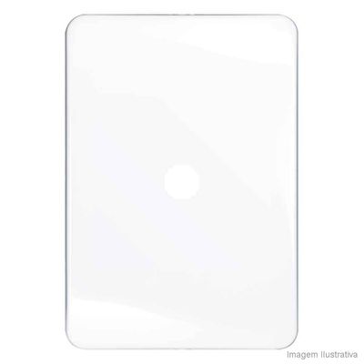 Placa-4x2-com-suporte-para-saida-de-fio-branco-Allegra-Alumbra