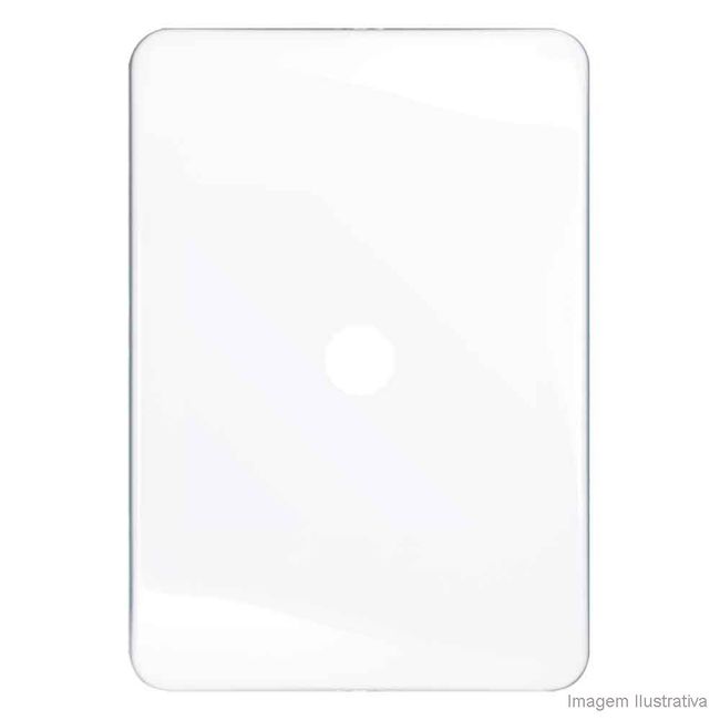 Placa-4x2-com-suporte-para-saida-de-fio-branco-Allegra-Alumbra