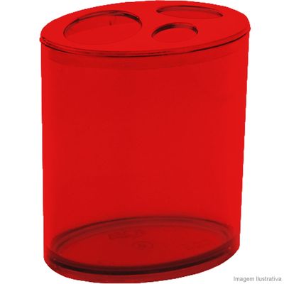 Porta-escova-de-dentes-oval-Retro-vermelho-translucido-Coza