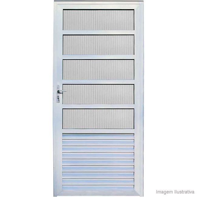 Porta-Cozinha-Fortline-210x86cm-com-vidro-boreal-brilhante-Atlantica