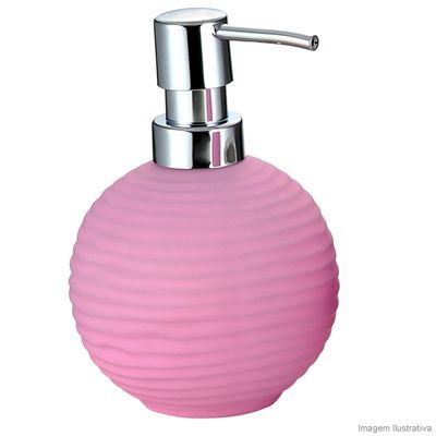 Porta-sabonete-liquido-de-ceramica-rosa-B491-Coisas-e-Coisinhas
