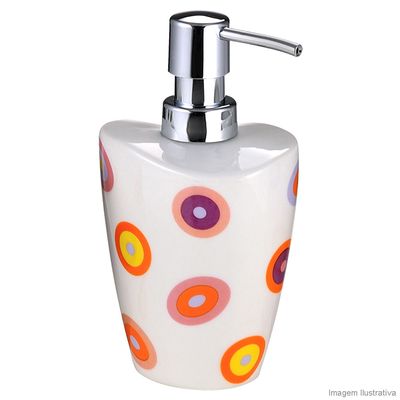 Porta-sabonete-liquido-de-ceramica-circulos-DB492C-Coisas-e-Coisinhas