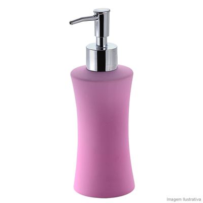 Porta-sabonete-liquido-de-ceramica-rosa-BA9338E-Coisas-e-Coisinhas