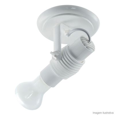 Spot-em-nylon-para-1-lampada-com-aleta-60W-branco-Dital