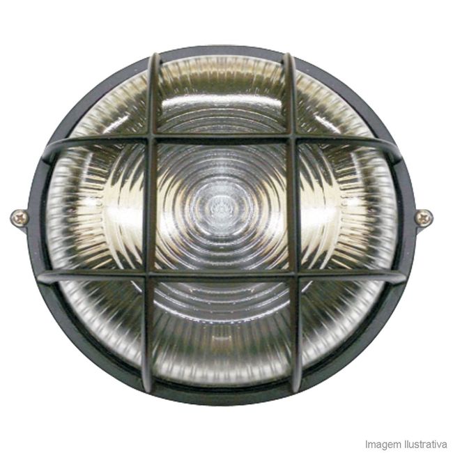 Tartaruga-circular-com-grade-preta-para-1-lampada-Home-Line