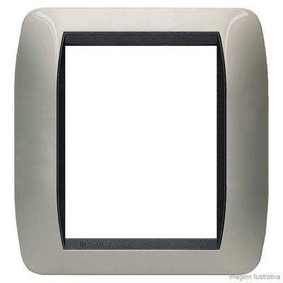Placa-4x4-6-Postos-titanio-chiaro-Living-Bticino