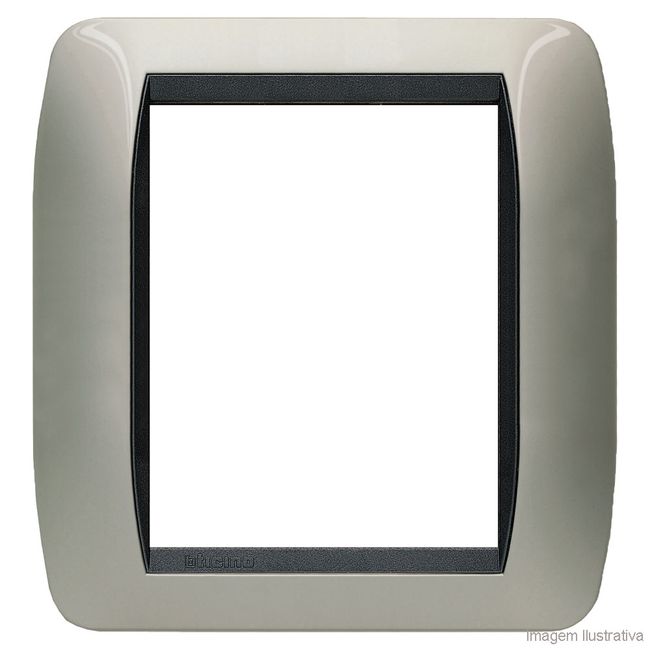 Placa-4x4-6-Postos-titanio-chiaro-Living-Bticino