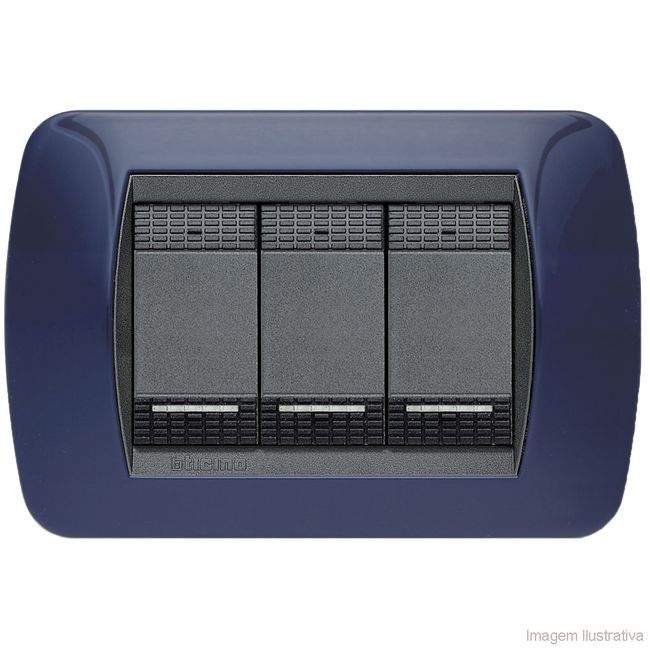 Placa-4x2-3-postos-azul-solid-Living-Bticino