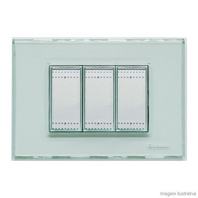 Placa-4x2-3-postos-cristal-Light-Bticino
