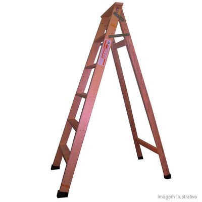 Escada-de-madeira-Americana-6-degraus-156cm-Pura-Vida