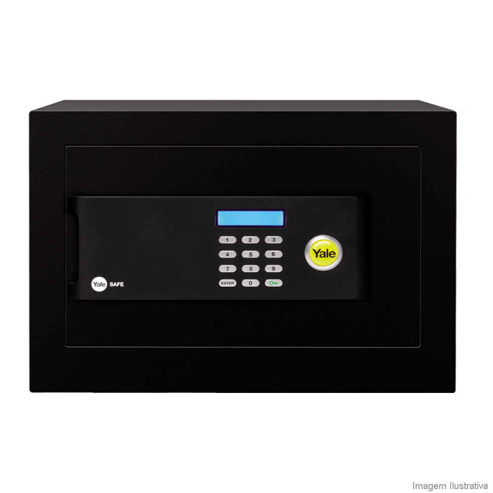 Cofre digital com senha Home com divisória preto Yale