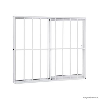Janela-de-correr-2-folhas-Alumifit-100x120x654cm-com-grade-Sasazaki