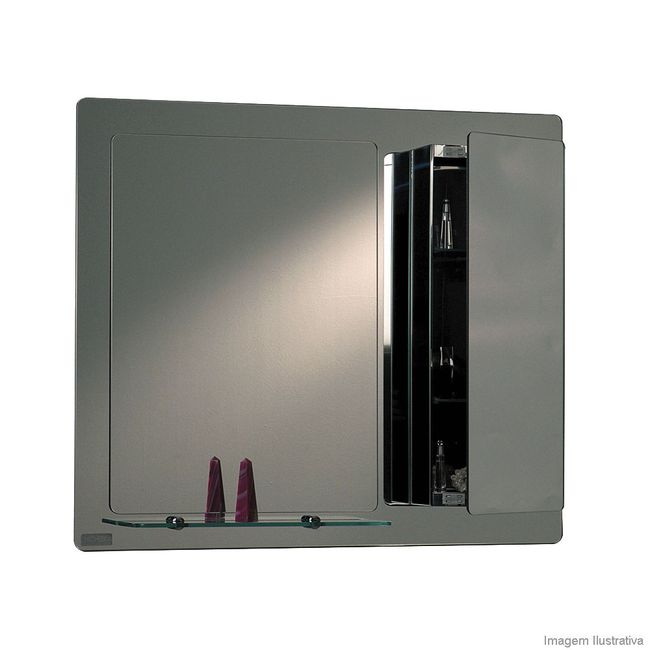 Espelheira PR-590 75x65cm prata H.Chebli