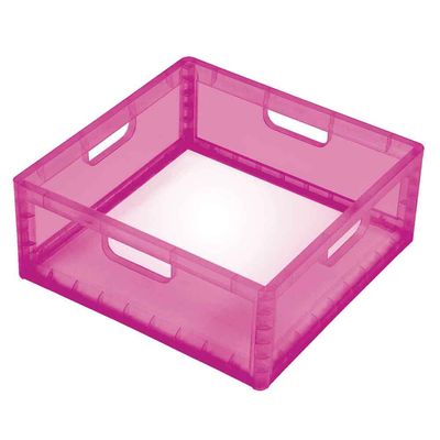 Caixa-organizadora-quadrada-baixo-Radical-rosa-Ordene