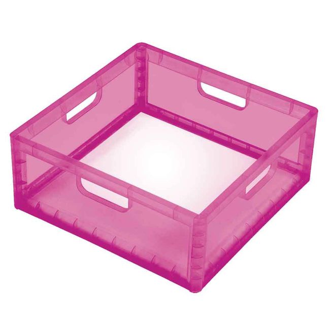 Caixa-organizadora-quadrada-baixo-Radical-rosa-Ordene