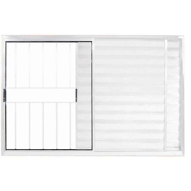 Janela-veneziana-3-folhas-Prata-100x120cm-com-grade-branca-Ebel