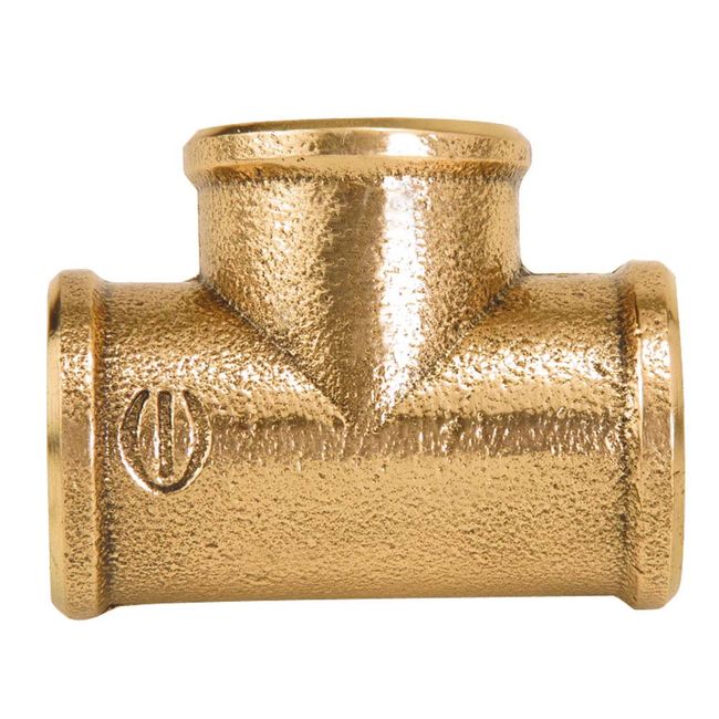 Tê roscável 1/2" bronze R711 Eluma
