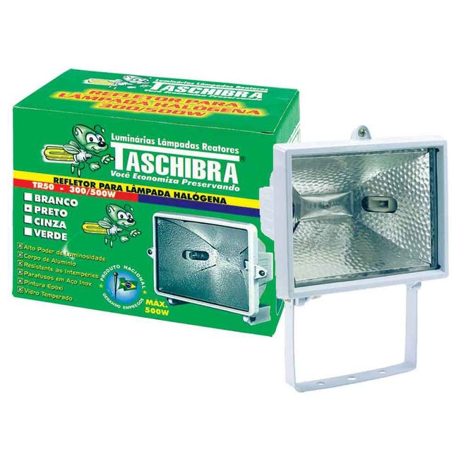 Refletor-para-1-lampada-halogena-300-500W-branco-Taschibra