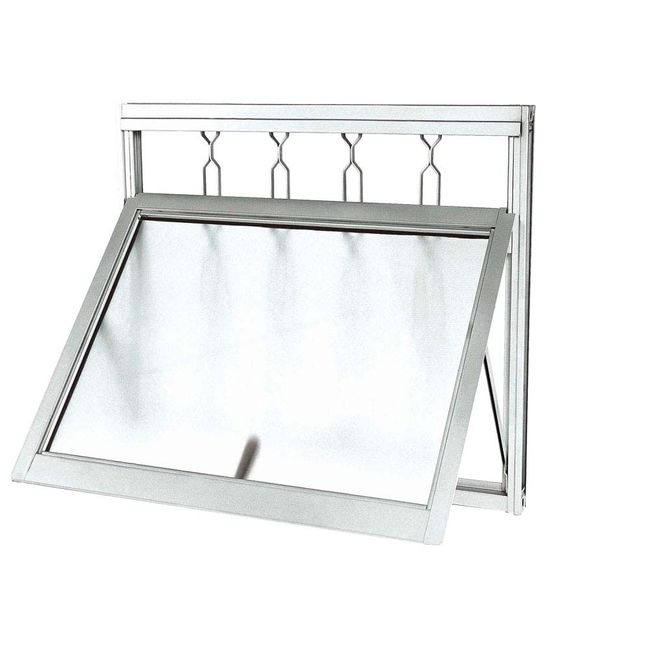 Janela-basculante-de-aco-grade-Elo-60x60cm-Pratika-prata-Sasazaki