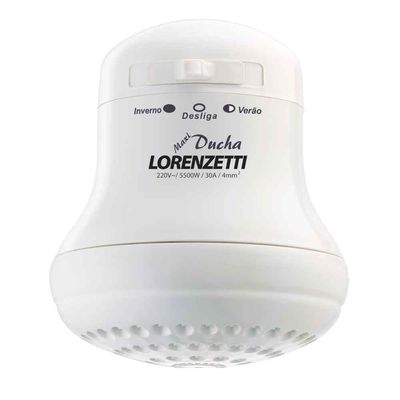 Chuveiro Elétrico Lorenzetti Multitemperatura Maxi Ducha Branco 5500W 220V  Branco em promoção!