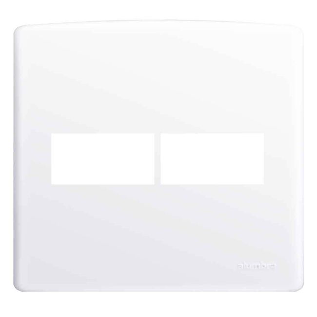 Placa-4x4-com-suporte-para-2-modulos-branco-Siena-Alumbra