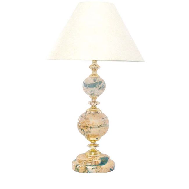 Abajur-Luxo-de-ceramica-722-laranja-40W-com-cupula-Ricci