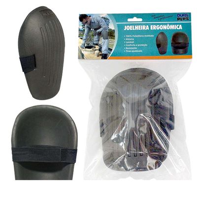 Joelheira-de-PVC-Ergonomica-com-velcro-preta-Dura-Plus