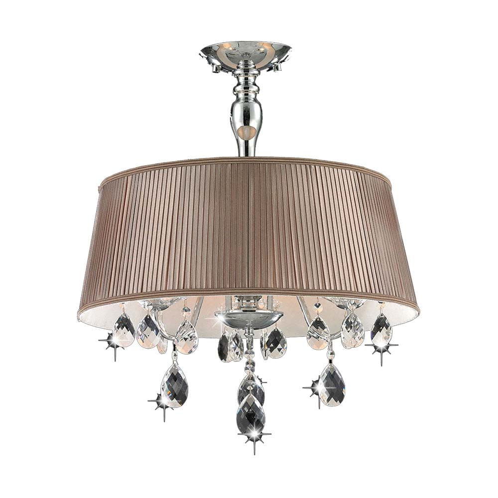 Lustre-de-tecido-para-3-lampadas-E14-Comodoro-marrom-Taschibra