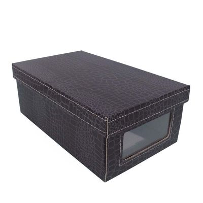 Caixa-organizadora-retangular-Dandy-com-visor-preta-Boxgraphia