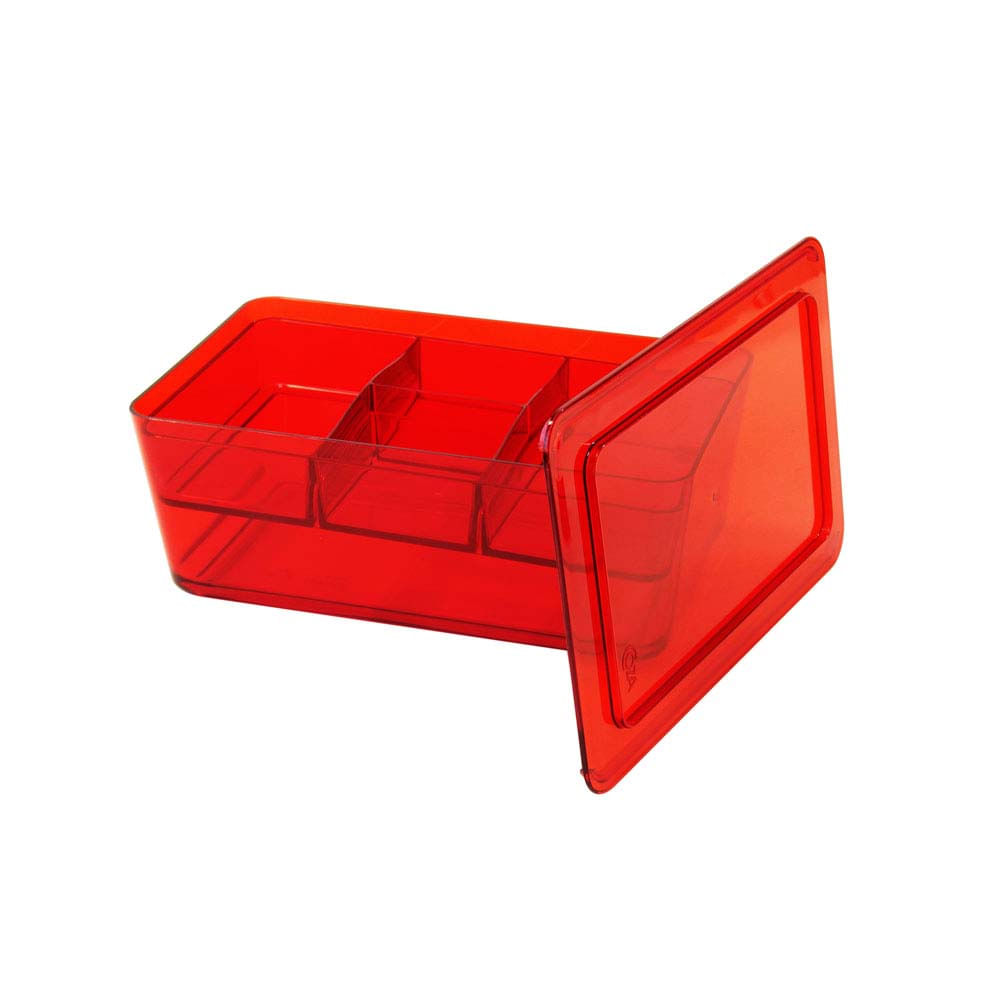 Organizador-Retro-retangular-com-divisoria-vermelho-Coza