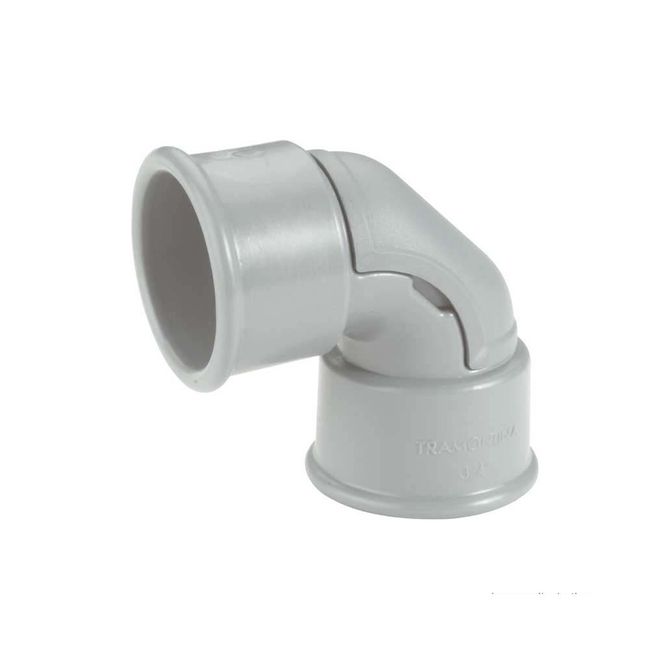 Conector Curvo 1/2 de PVC Cinza Tramontina