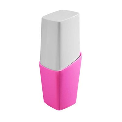 Porta-escova-de-dente-Square-com-tampa-rosa-Brinox