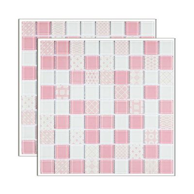 Pastilha-de-vidro-Patchwork-placa-292x292cm-rosa-e-branco-Glass-Mosaic