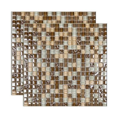 Pastilha-de-vidro-Galliano-placa-31x31cm-marrom-Glass-Mosaic