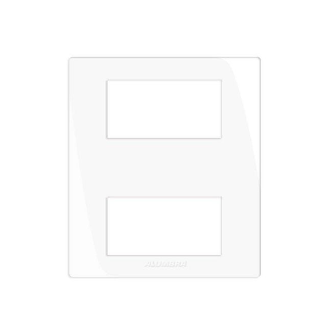 Placa-com-suporte-para-moveis-Pro-2-modulos-branca-85076-Alumbra