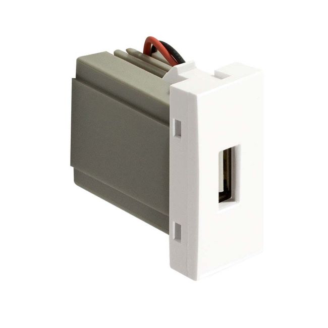 Módulo Pró tomada usb bivolt 1A/5Vcc branco Alumbra