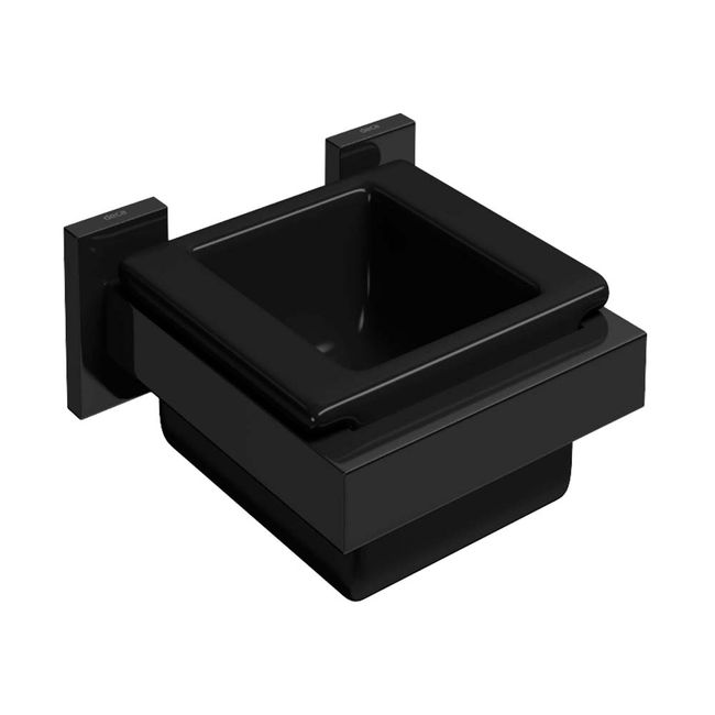 Saboneteira-para-parede-Quadratta-de-louca-black-noir-Deca