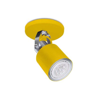 Spot-de-sobrepor-Flex-para-1-lampada-base-redonda-amarelo-Spot-Line