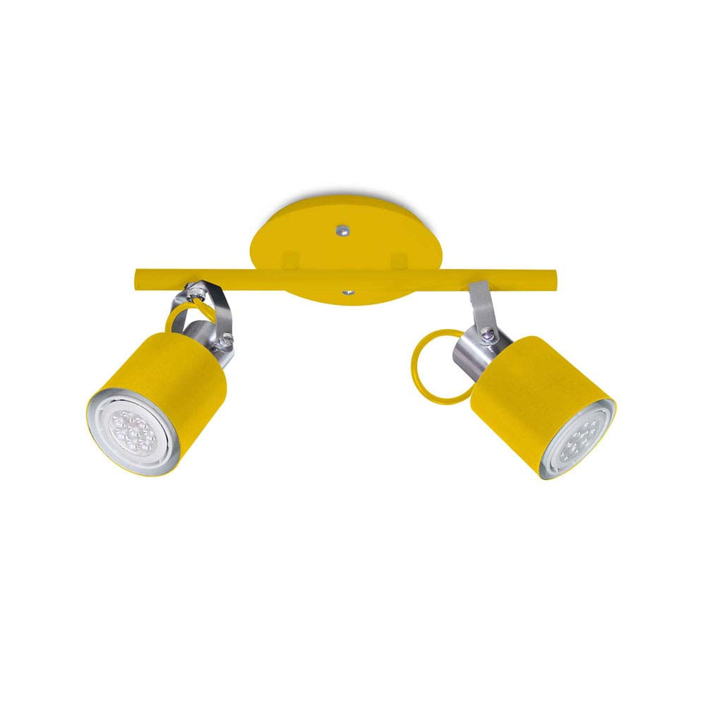 Spot-de-sobrepor-Flex-para-2-lampadas-trilho-redondo-amarelo-Spot-Line