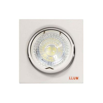 Spot-de-embutir-quadrado-com-lampada-LED-GU10-3W-6400K-bivolt-foco-fixo-Bronzearte