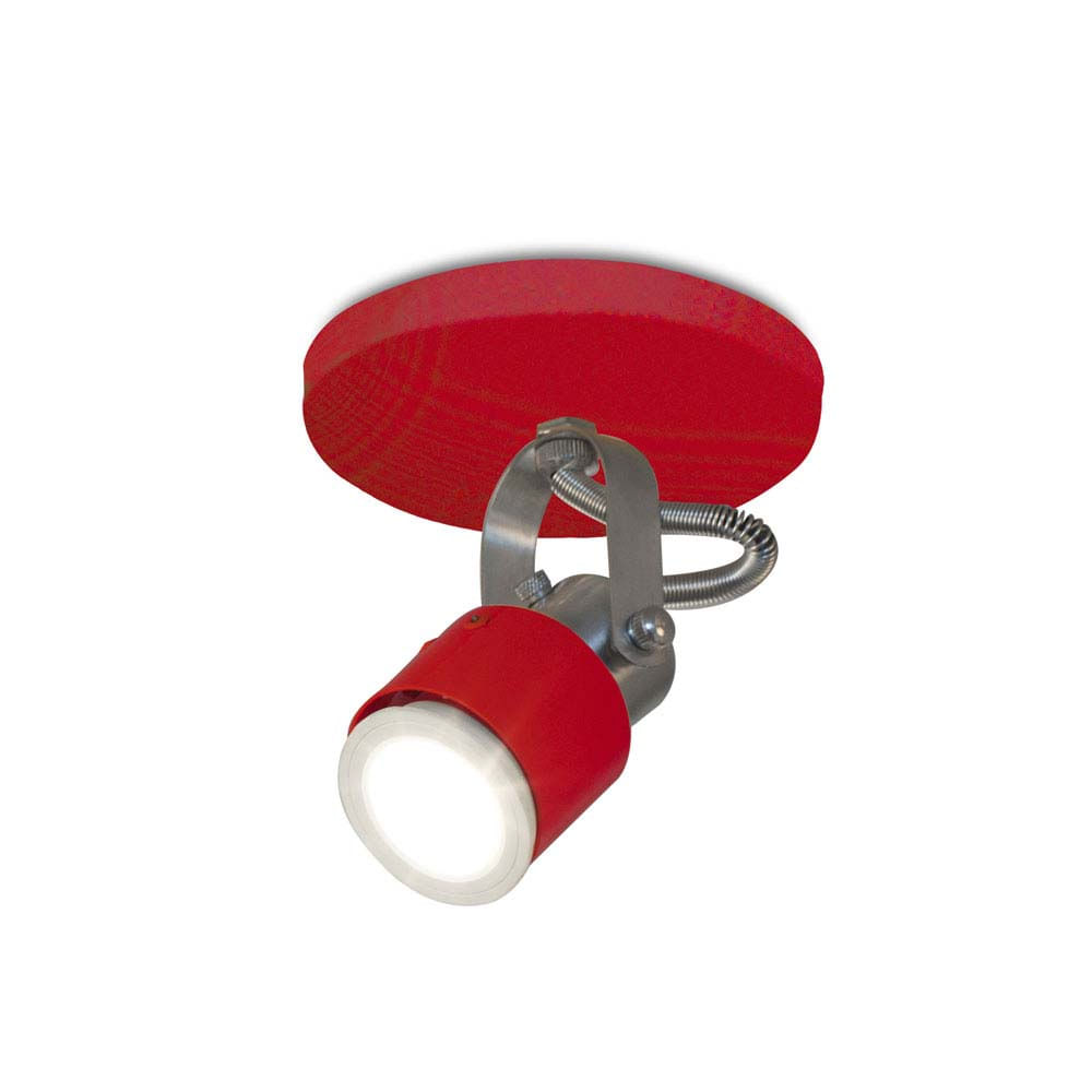 Spot-de-sobrepor-Atena-para-1-lampada-base-redonda-vermelho-Spot-Line