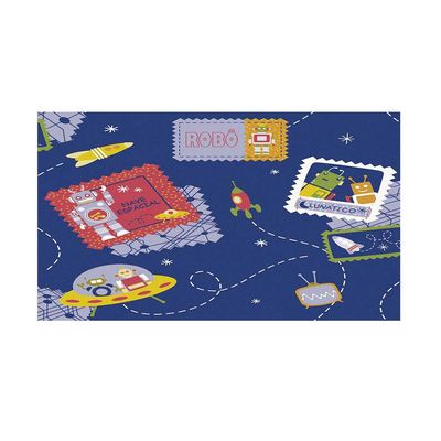 Papel-de-parede-infantil-com-fundo-azul-Robo-52cm-x-10m-vinilico-Revex