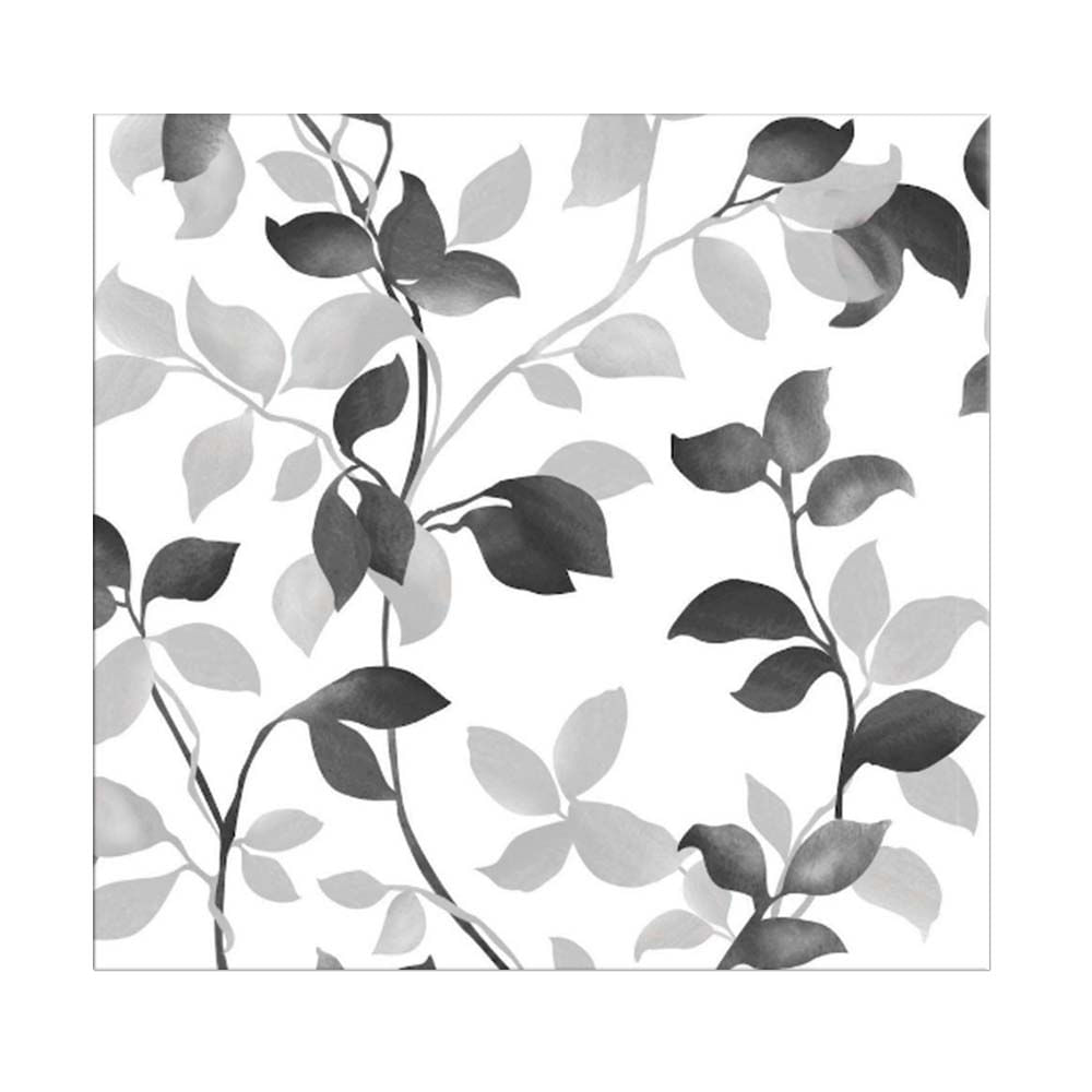 Papel-de-parede-folhagem-preto-prata-e-branco-Allegra-vinilico-53cm-x-10m-Muresco