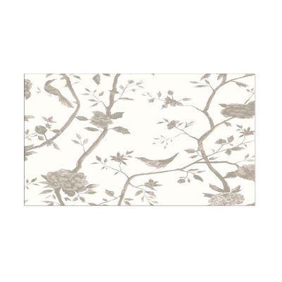Papel-de-parede-floral-com-fundo-gelo-e-passaros-marrom-52cm-x-10m-vinilico-Revex