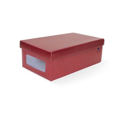 Caixa-organizadora-com-visor-retangular-para-sapato-marsala-Boxmania