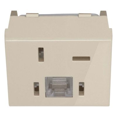 Modulo-para-telefone-padrao-telebras-RJ11-2-fios-marfim-Decor-Prime