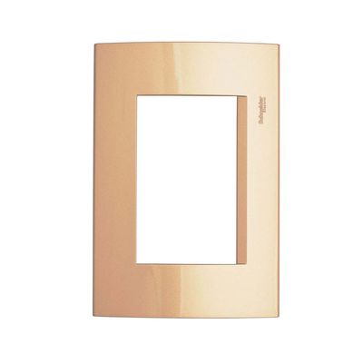 Placa-4x2-3-postos-agata-champagne-Modena-Prime-Schneider