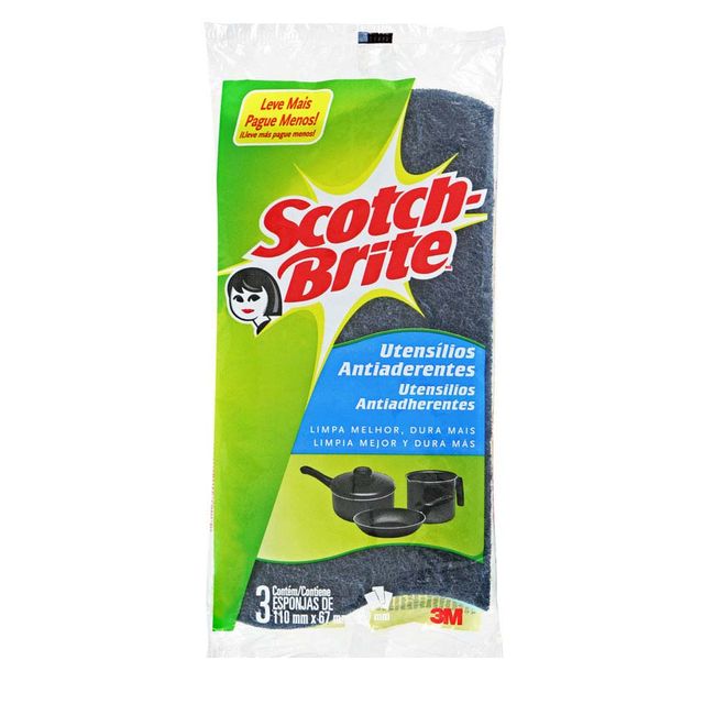 Esponja Multiuso unitária amarelo e verde Scotch-Brite