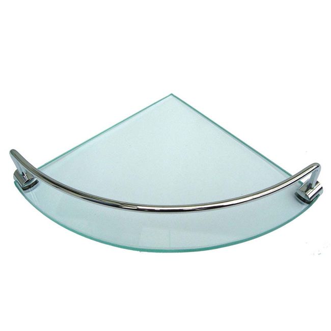 Prateleira cantoneira de vidro 2020 com haste incolor Rack System