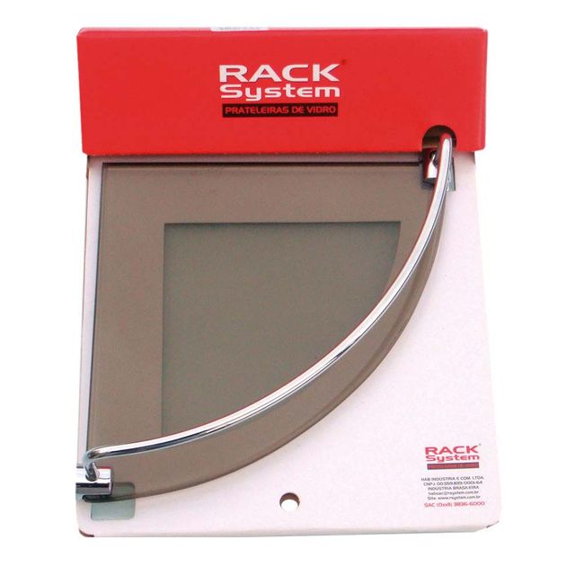 Prateleira cantoneira de vidro 2020 com haste bronze Rack System